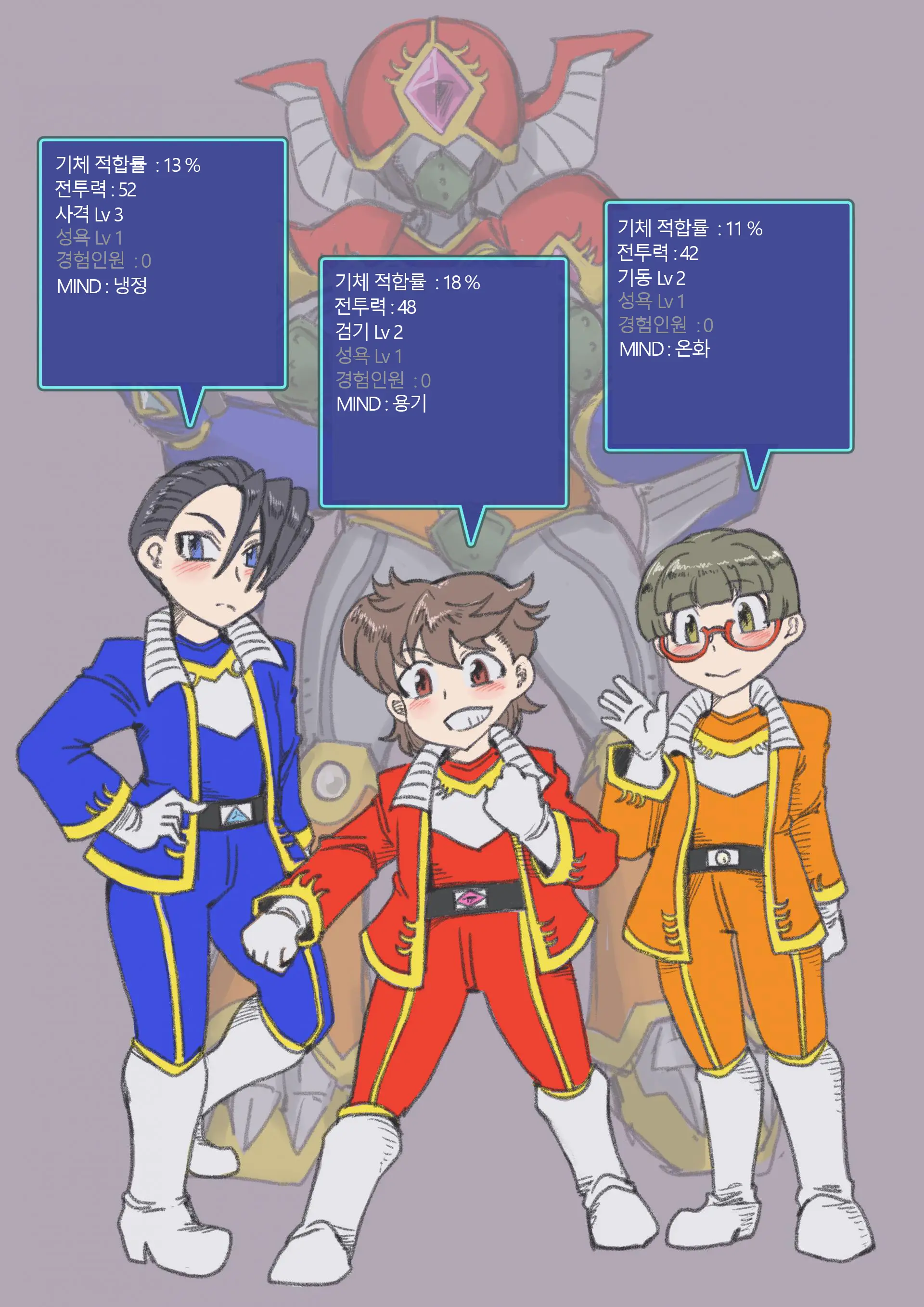Josei-Gata Robo Ni Notte Tatakau Shounen Pilot-Tachi | 파일럿 소년들 ------> 마성 악녀 색광